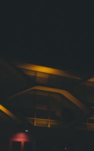 Preview wallpaper building, structure, architecture, minimalism, night