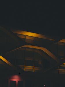 Preview wallpaper building, structure, architecture, minimalism, night