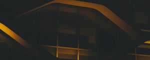 Preview wallpaper building, structure, architecture, minimalism, night