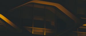 Preview wallpaper building, structure, architecture, minimalism, night