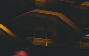 Preview wallpaper building, structure, architecture, minimalism, night