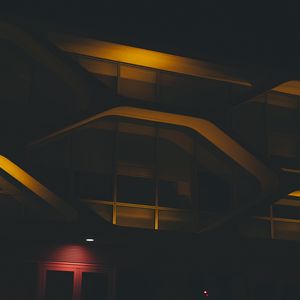 Preview wallpaper building, structure, architecture, minimalism, night