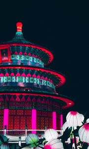 Preview wallpaper building, structure, china, lights, architecture