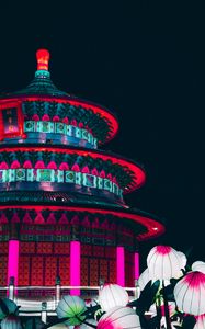 Preview wallpaper building, structure, china, lights, architecture