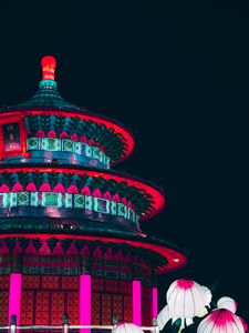 Preview wallpaper building, structure, china, lights, architecture