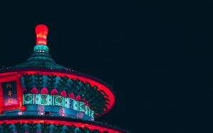 Preview wallpaper building, structure, china, lights, architecture