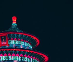 Preview wallpaper building, structure, china, lights, architecture