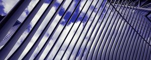 Preview wallpaper building, structure, stripes, sky, clouds