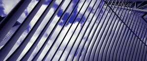 Preview wallpaper building, structure, stripes, sky, clouds