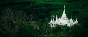 Preview wallpaper building, temple, forest, nature