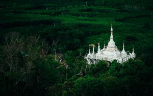 Preview wallpaper building, temple, forest, nature