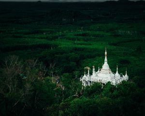 Preview wallpaper building, temple, forest, nature