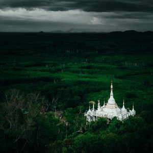 Preview wallpaper building, temple, forest, nature