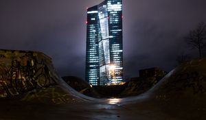 Preview wallpaper building, tower, architecture, night, dark