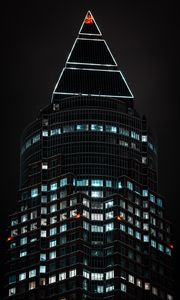 Preview wallpaper building, tower, architecture, dark, backlight