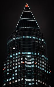 Preview wallpaper building, tower, architecture, dark, backlight
