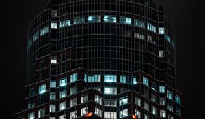 Preview wallpaper building, tower, architecture, dark, backlight
