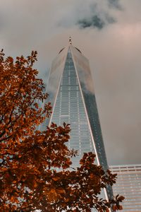 Preview wallpaper building, tower, architecture, tree, branch