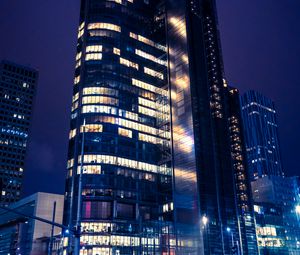 Preview wallpaper building, tower, architecture, city, night, dark