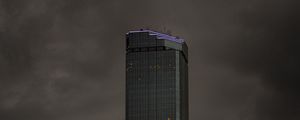 Preview wallpaper building, tower, architecture, clouds, gray