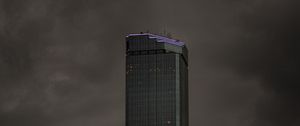 Preview wallpaper building, tower, architecture, clouds, gray