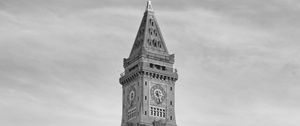 Preview wallpaper building, tower, architecture, black and white