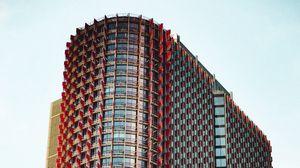 Preview wallpaper building, tower, architecture, design, red