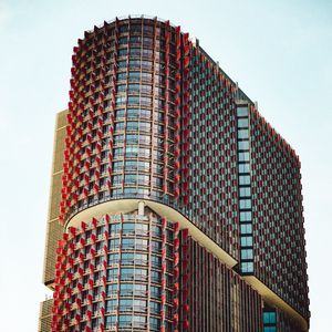 Preview wallpaper building, tower, architecture, design, red