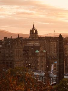 Preview wallpaper building, tower, bell tower, city, architecture, edinburgh, scotland