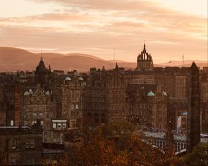 Preview wallpaper building, tower, bell tower, city, architecture, edinburgh, scotland