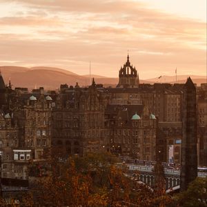 Preview wallpaper building, tower, bell tower, city, architecture, edinburgh, scotland