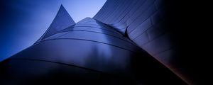 Preview wallpaper building, tower, bottom view, architecture, blue