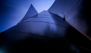 Preview wallpaper building, tower, bottom view, architecture, blue