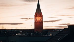 Preview wallpaper building, tower, chapel, architecture, old, dark