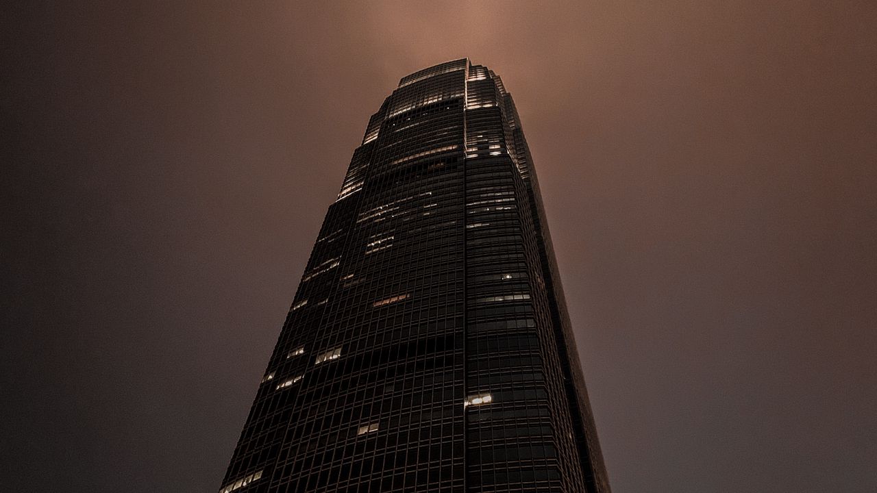 Wallpaper building, tower, skyscraper, night