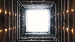 Preview wallpaper building, tunnel, light