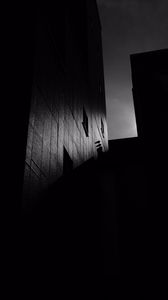 Preview wallpaper building, wall, bw, black
