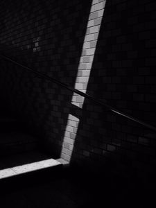 Preview wallpaper building, wall, bw, light, shadow