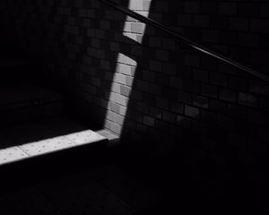 Preview wallpaper building, wall, bw, light, shadow