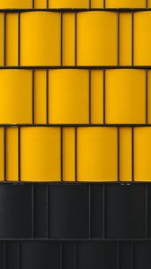 Preview wallpaper building, wall, panels, yellow, black