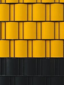 Preview wallpaper building, wall, panels, yellow, black