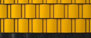 Preview wallpaper building, wall, panels, yellow, black