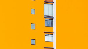 Preview wallpaper building, wall, windows, yellow