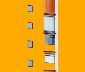 Preview wallpaper building, wall, windows, yellow