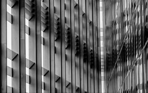 Preview wallpaper building, walls, facade, bw, architecture