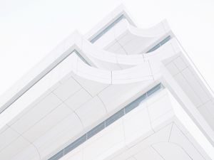Preview wallpaper building, white, minimalism, architecture