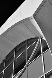 Preview wallpaper building, window, facade, stripes, black and white