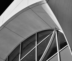 Preview wallpaper building, window, facade, stripes, black and white