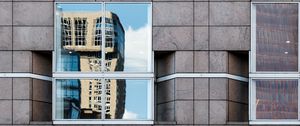 Preview wallpaper building, window, reflection, mirror, facade