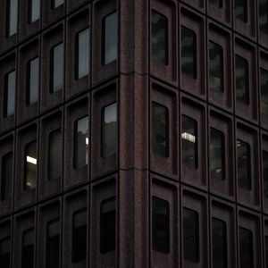 Preview wallpaper building, windows, angle, architecture, dark